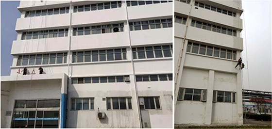 山東濟(jì)寧明治醫(yī)藥外墻翻新 刷2遍涂料立馬變白 山東濟(jì)寧明治醫(yī)藥外墻翻新 刷2遍涂料立馬變白